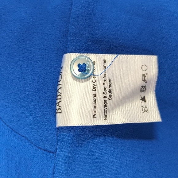 Babaton 3/4 Sleeves Silk Blouson Shirtdress Blue M Business casual preppy classi - Picture 7 of 8